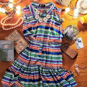 Ellen Tracy multi colored striped dress
